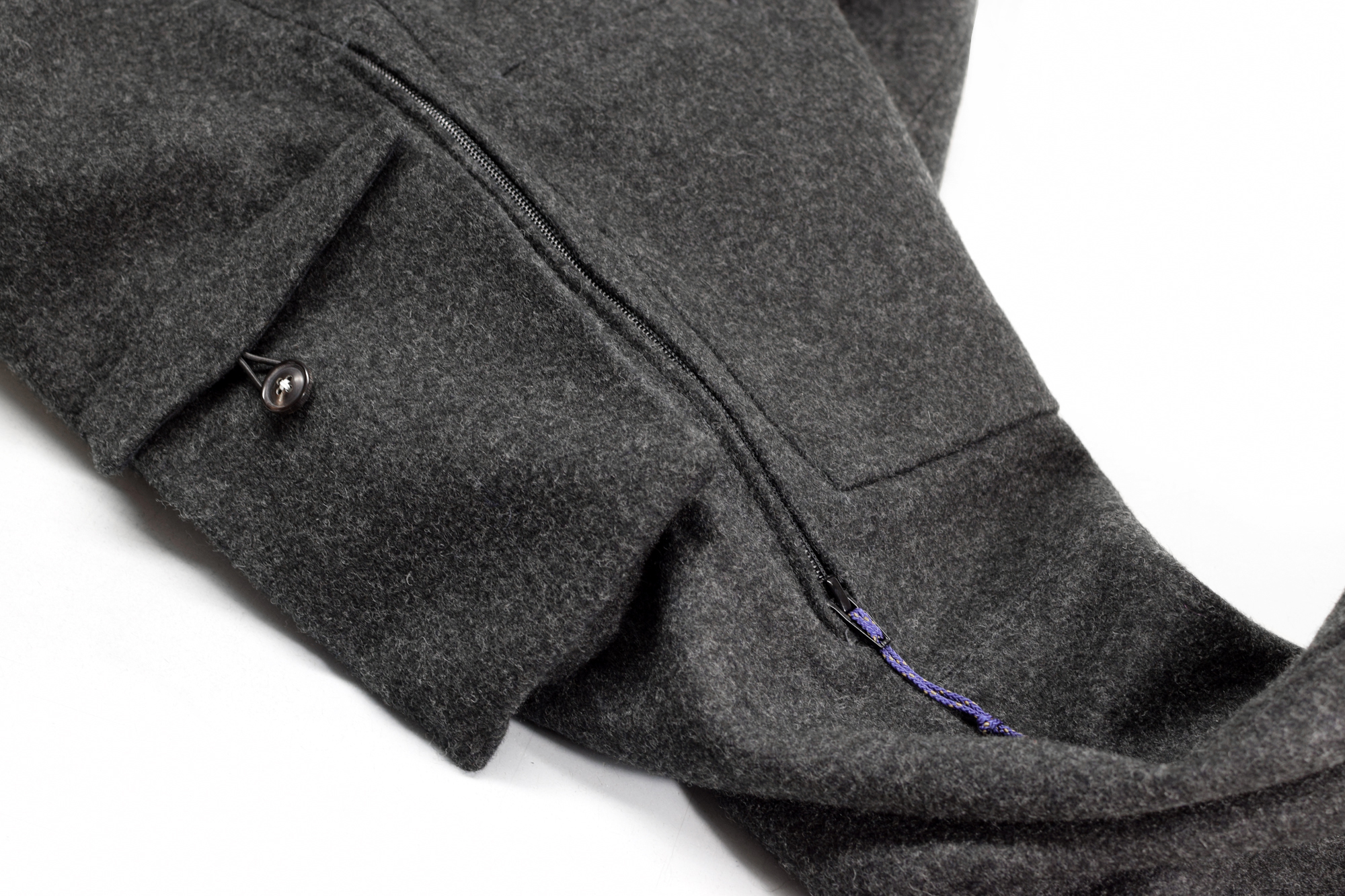 Custom Made Mountain Pants made of heavy, warm, durable Loden Wool Cloth